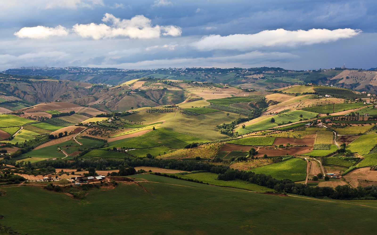 Landscape hills italy field Custom Gaming Mat Desk