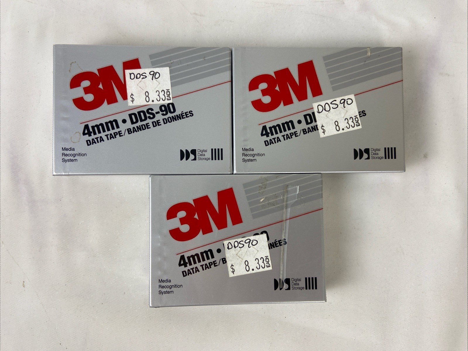 Lot of 3 / 3M, 4mm DDS-90 Data Tape Digital Storage New Sealed