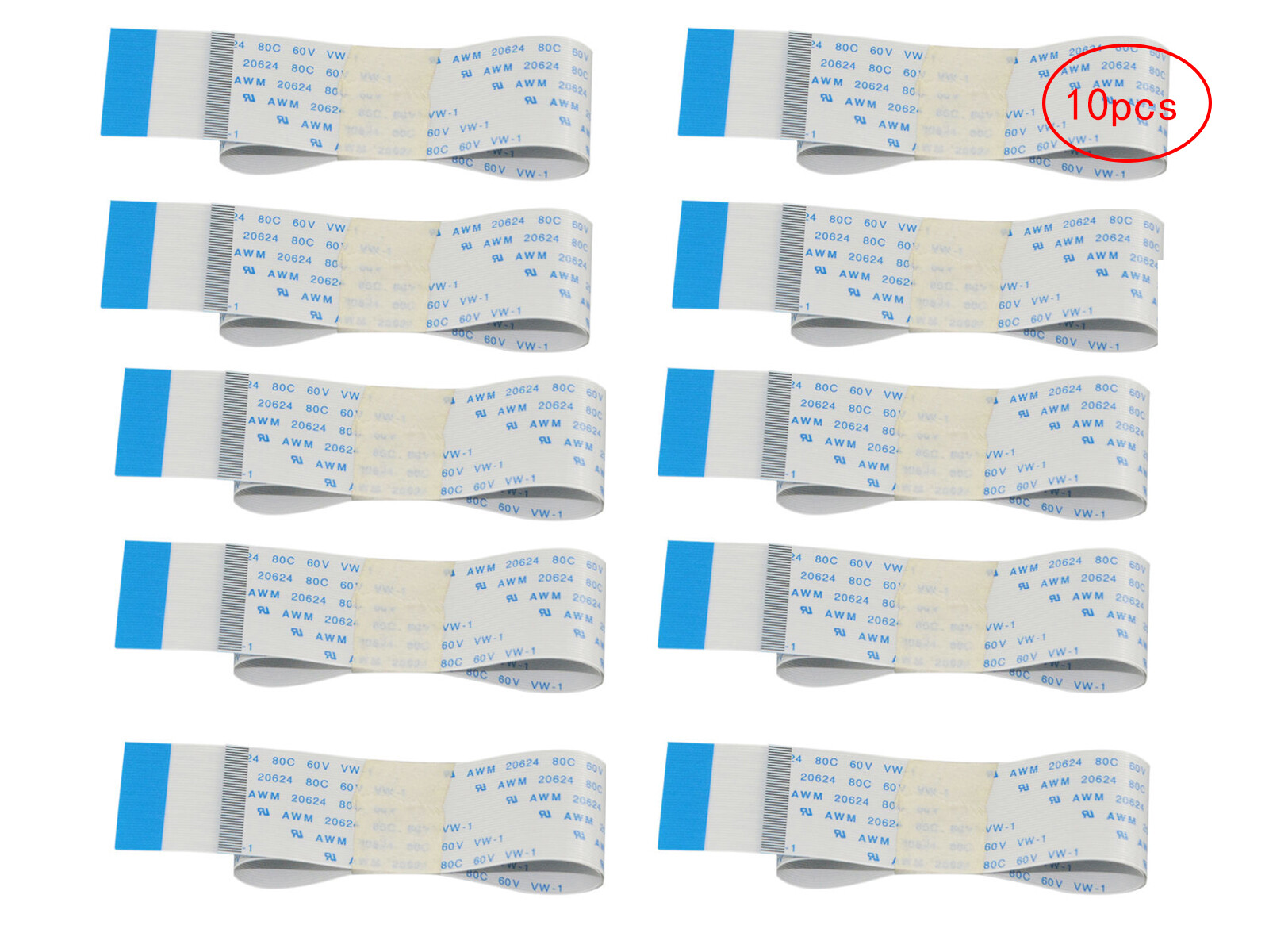20cm 27Pin 1.25mm Pitch FFC FPC Flexible Flat Cable Same Side AWM 20624 80C 60V 