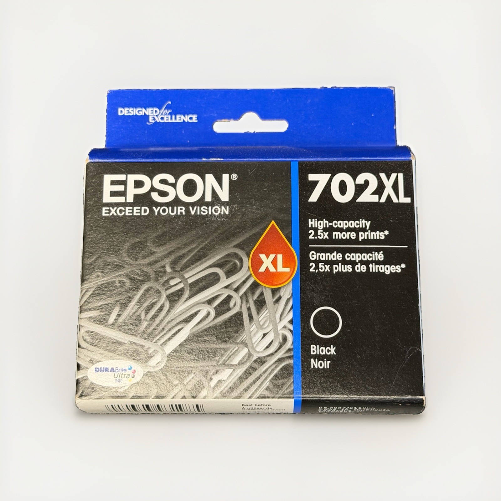 Epson 702XL Black Ink Cartridge T702XL120 Genuine Sealed 06/2028