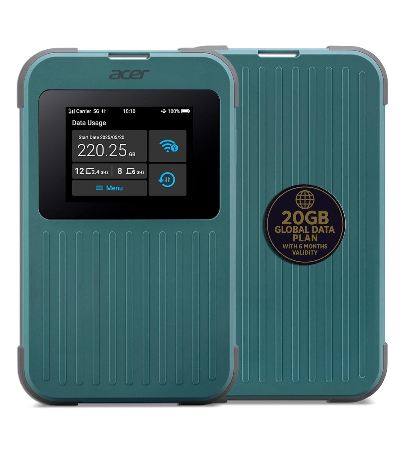 Acer Connect M4 5G Mobile Hotspot | WiFi 6 Dual Band | 8000mAh Battery