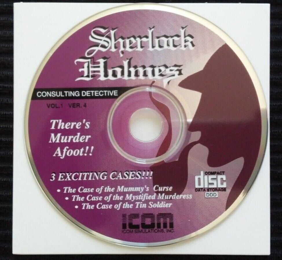 Sherlock Holmes Consulting Detective Vol. 1 Ver. 4, ICOM, CD-ROM, PC, Vintage SW