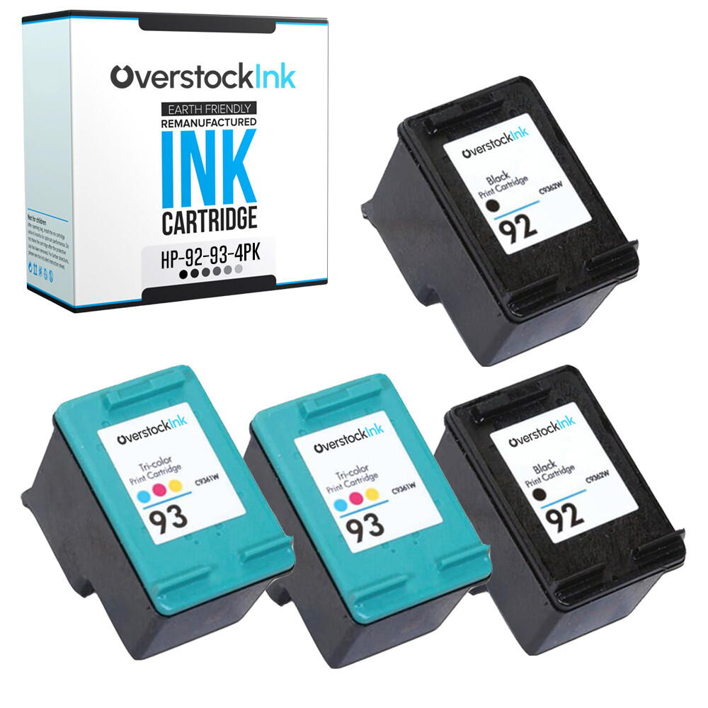 4X Compatible OSI HP Printer Ink 92 93 for HP PhotoSmart C3190 C3193 C3194 C4180