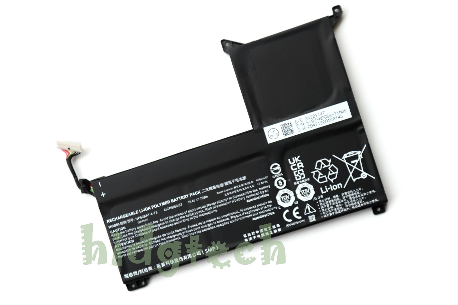 NP50BAT-4-73 Original Battery for CLEVO NP50SNC Erazer Defender P40 X15 AT 2023