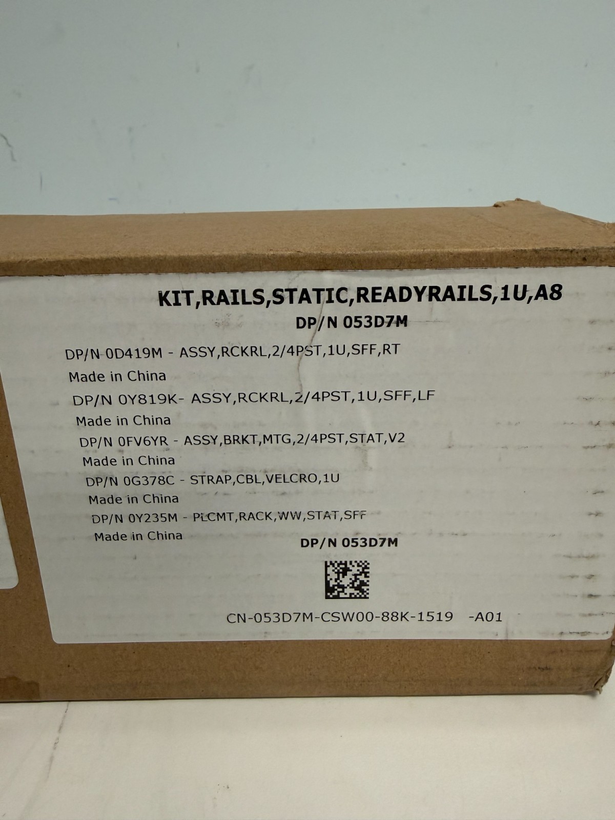 Dell ‎770-BBIC 1U Static Rail Kit - Silver