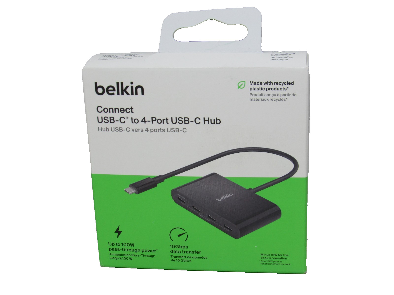 Belkin Connect USB-C to 4-Port USB-C Hub, Thunderbolt Gen 2 -Black - NEW