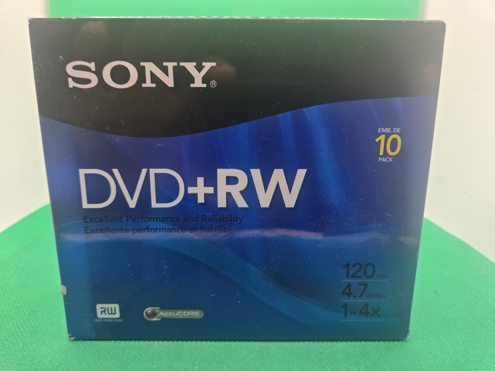 Sony DVD+RW 10 Pack 4.7GB 1-4X Rewritable Blank Media 120 Min Sealed