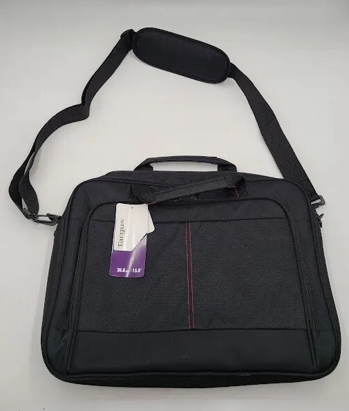 Targus Laptop Bag — Black 15.6" Classic Slim Briefcase Messenger Bag, Spacious, 
