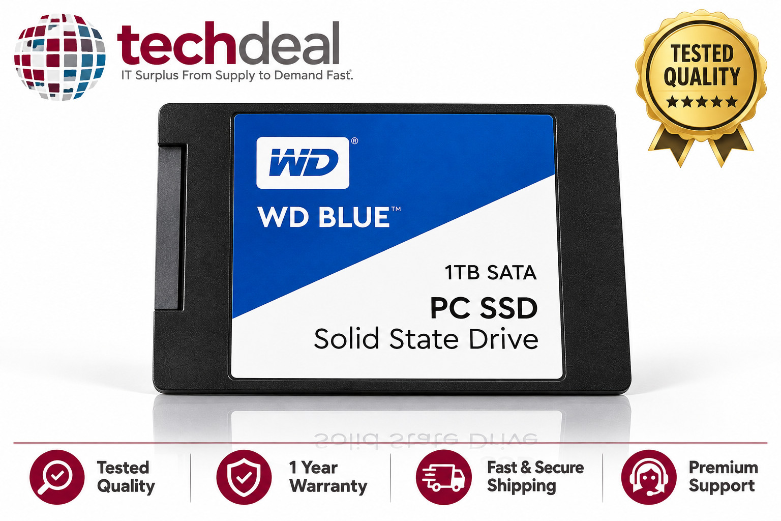 Western Digital WD Blue PC SSD 1TB 2.5" SATA Internal SSD Solid state drive