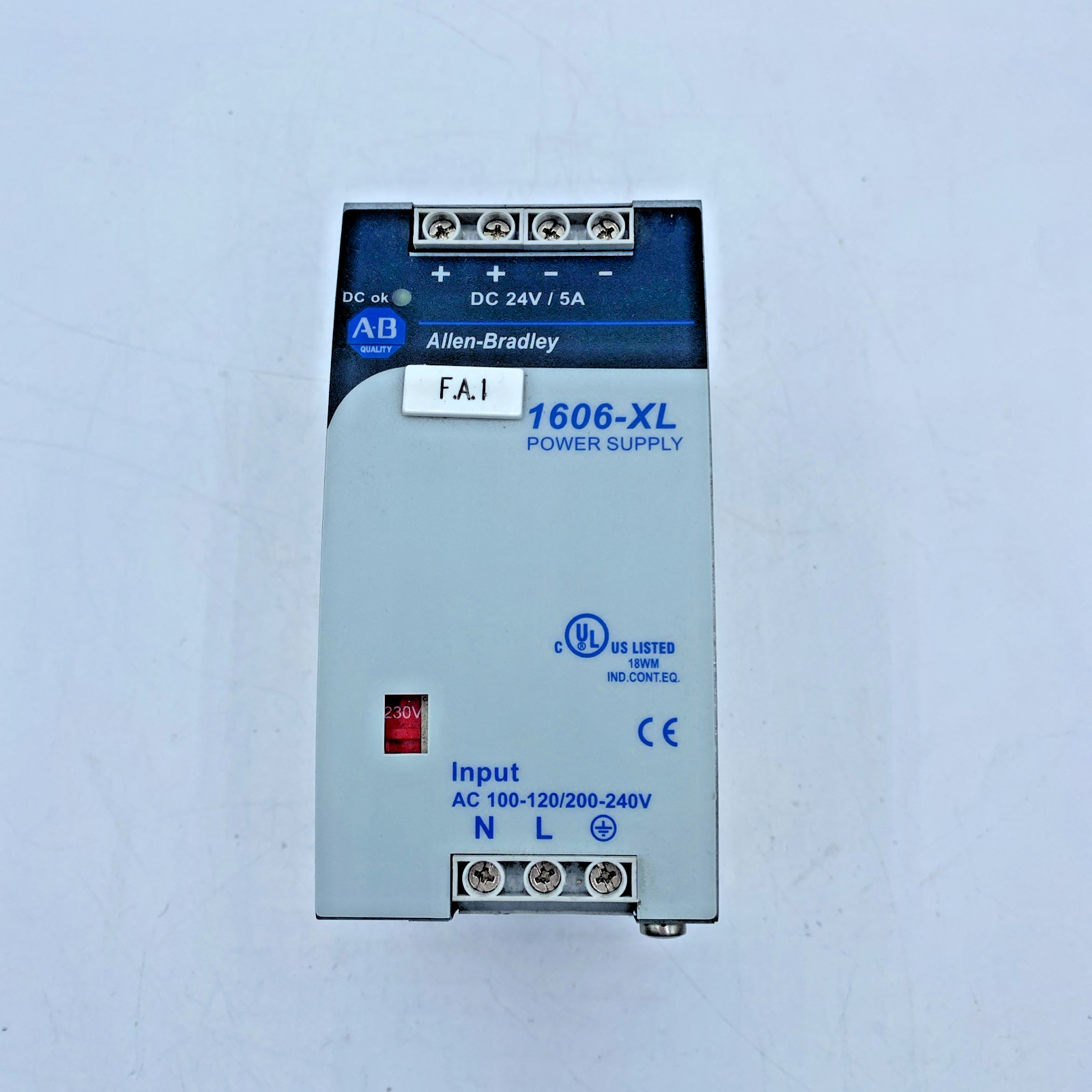 Allen-Bradley 1606-XL 120W 24V DC 5A DIN-Rail Mounted Power Supply 1606-XL120D