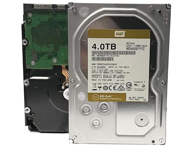 Western Digital Gold 4TB 7.2K 128MB SATA 3.5" Server Hard Drive HDD WD4002FYYZ
