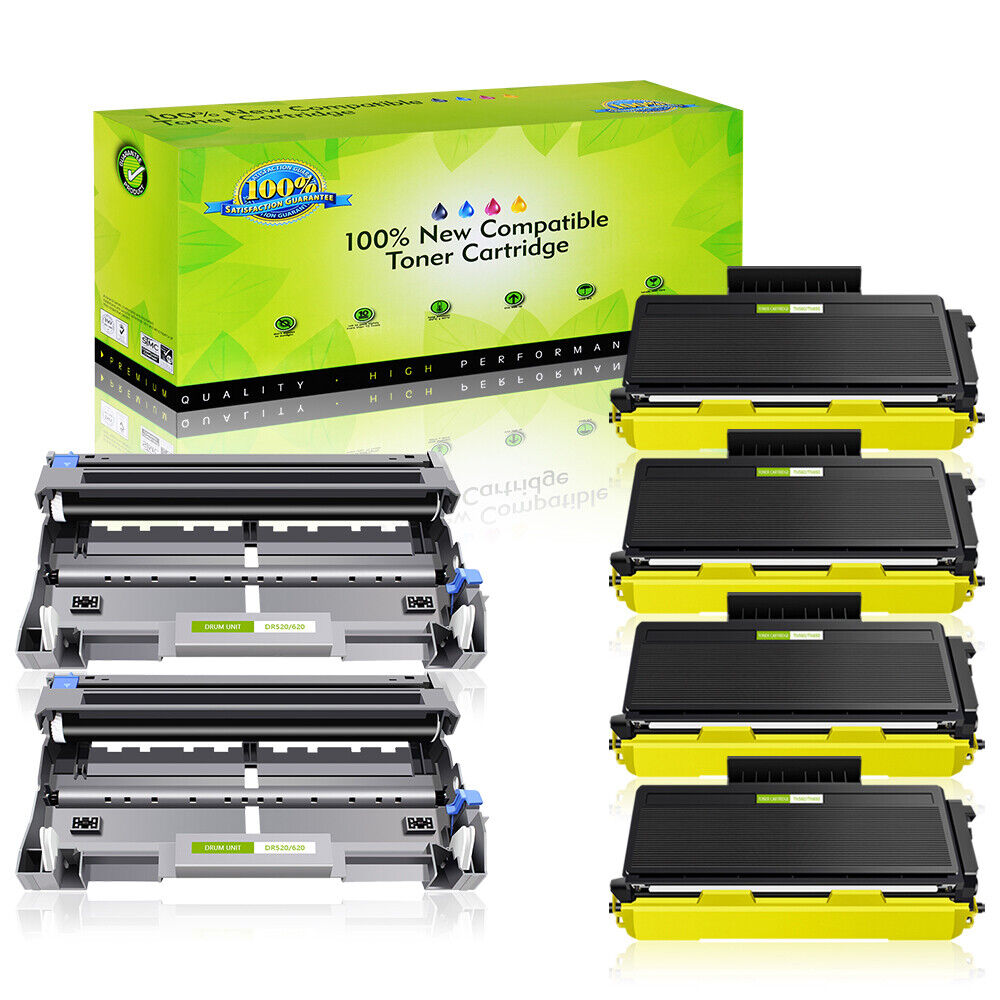 for Brother 4PK TN580 Toner + 2PK DR520 Drum Unit DCP-8060 DCP-8065 DCP-8065DN