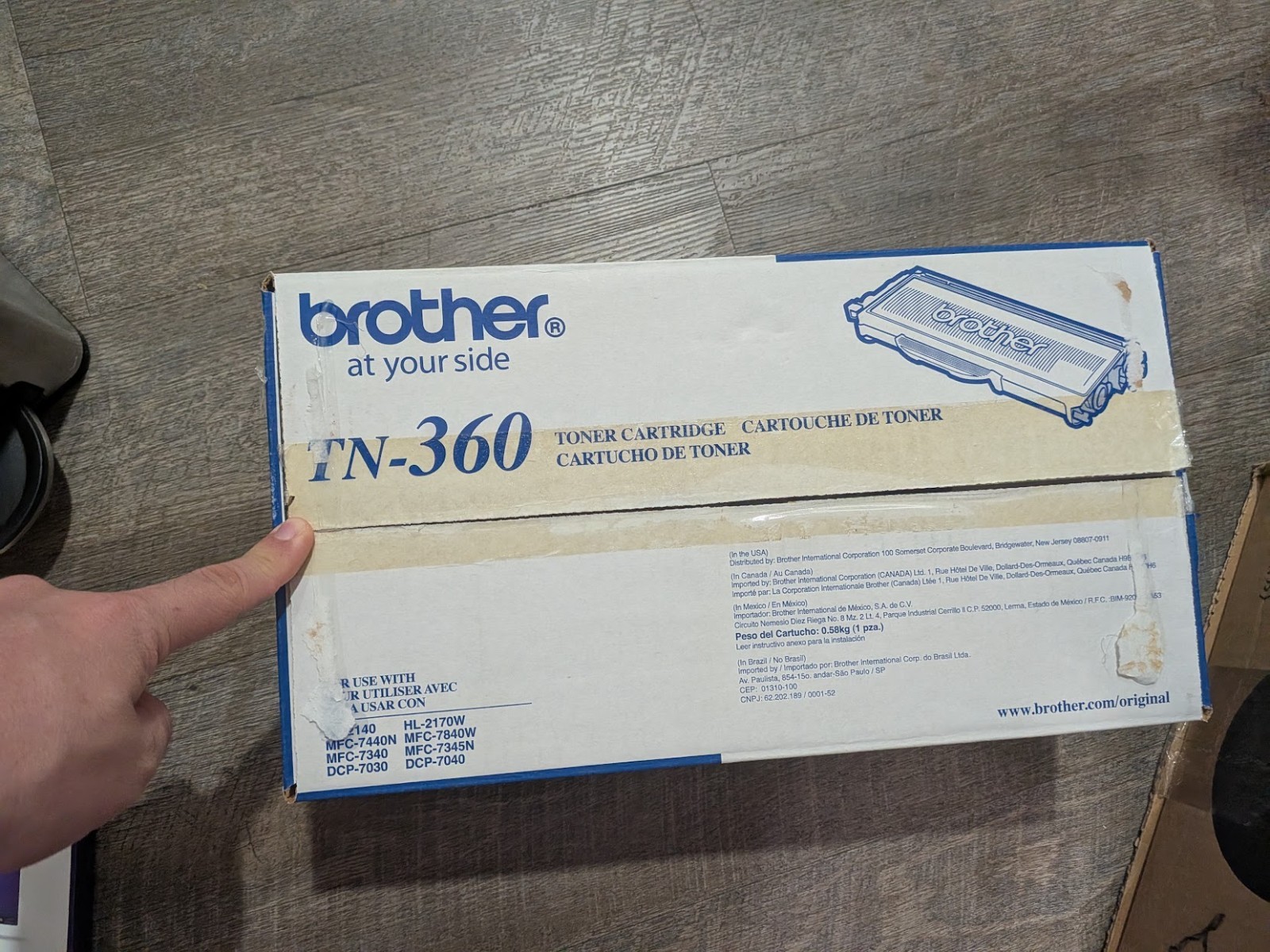 GENUINE - BROTHER TN-360 BLACK TONER CARTRIDGE - Open box but sealed