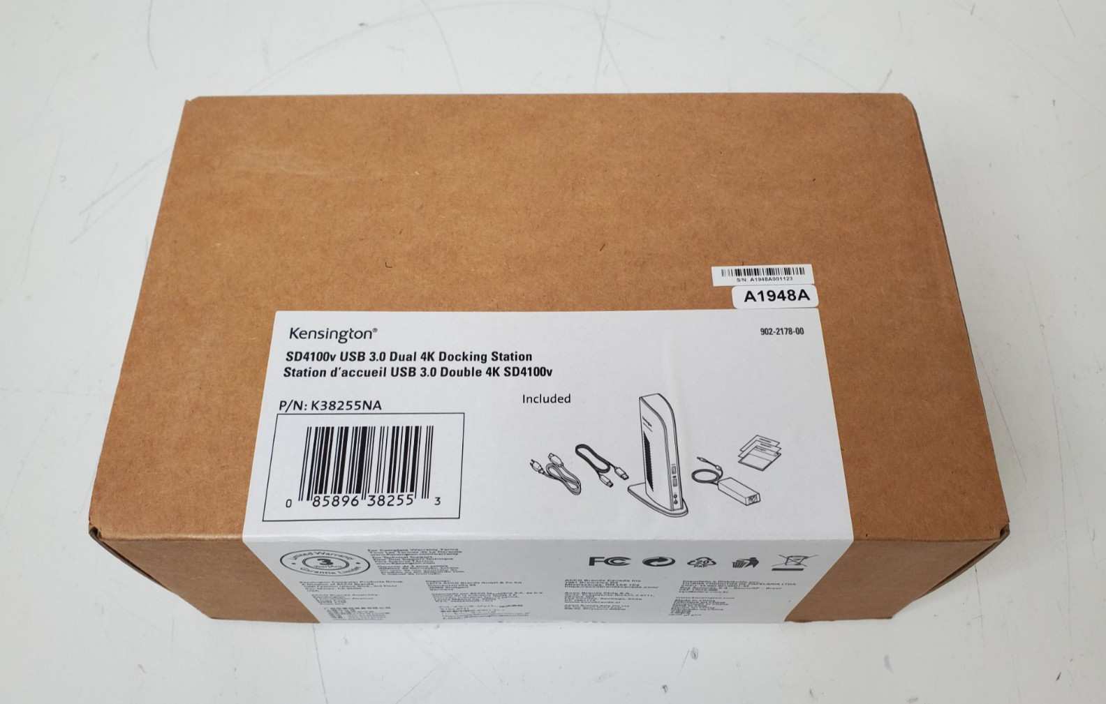 New/Sealed Kensington SD4100v USB 3.0 Dual 4K Docking Station (K38255NA) (A)