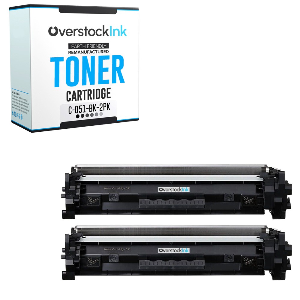 OSI 2PK Replacement 051 Black Printer Toner for Canon imageCLASS MF264dw MF267dw