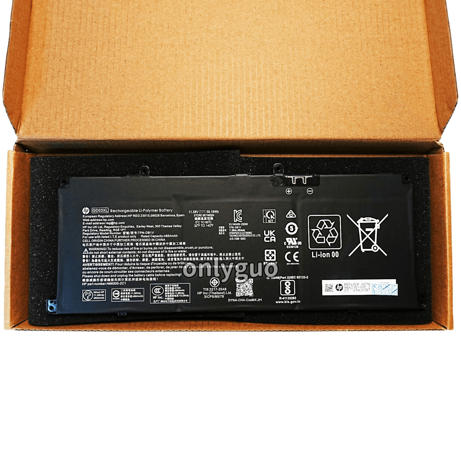 Genuine GD03XL Battery for HP Envy x360 14 2-in-1 ,OmniBook X 14 Series TPN-DB1V