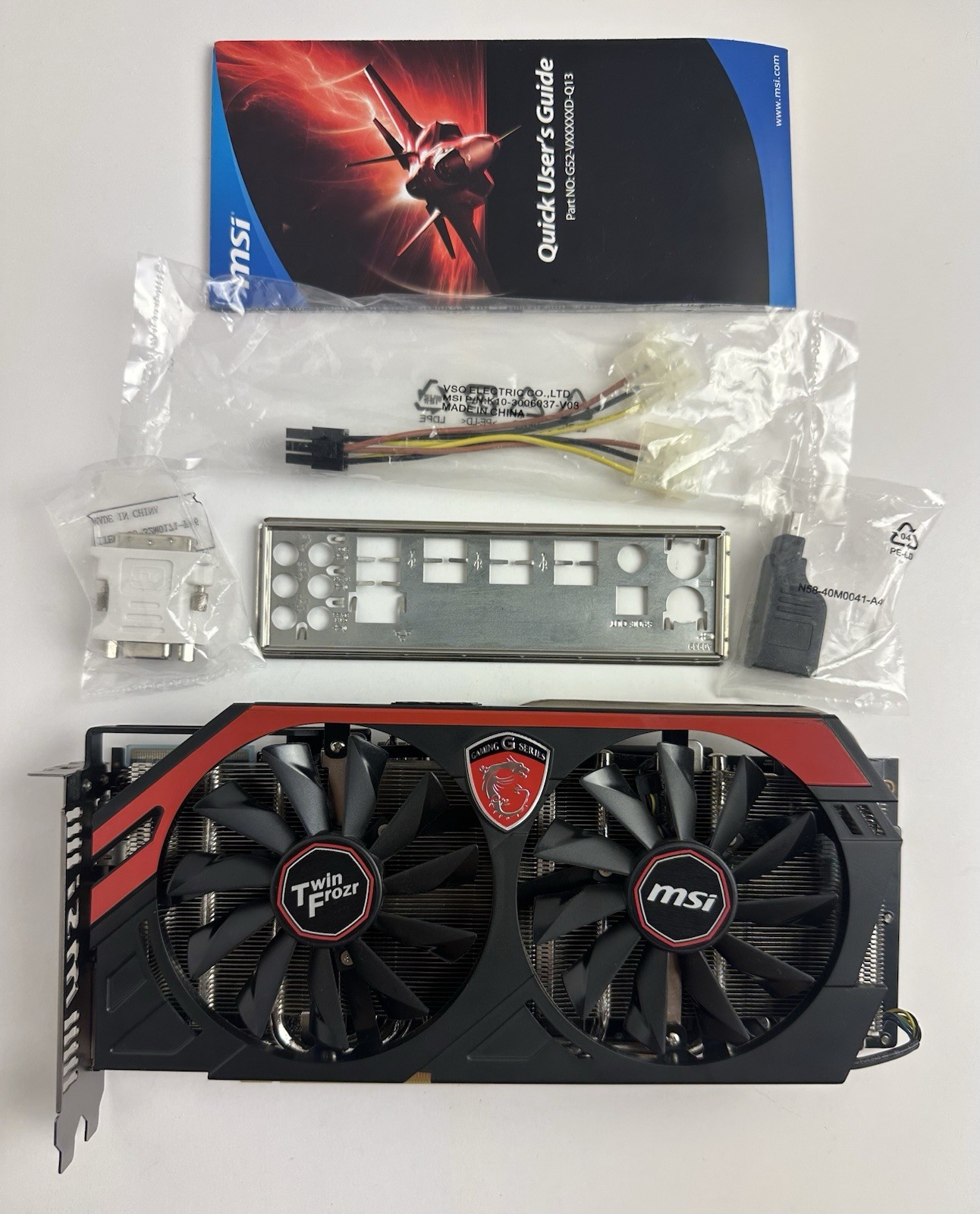 MSI Radeon R9 280X Gaming 3GB PCIE GPU ( Untested ) For Parts
