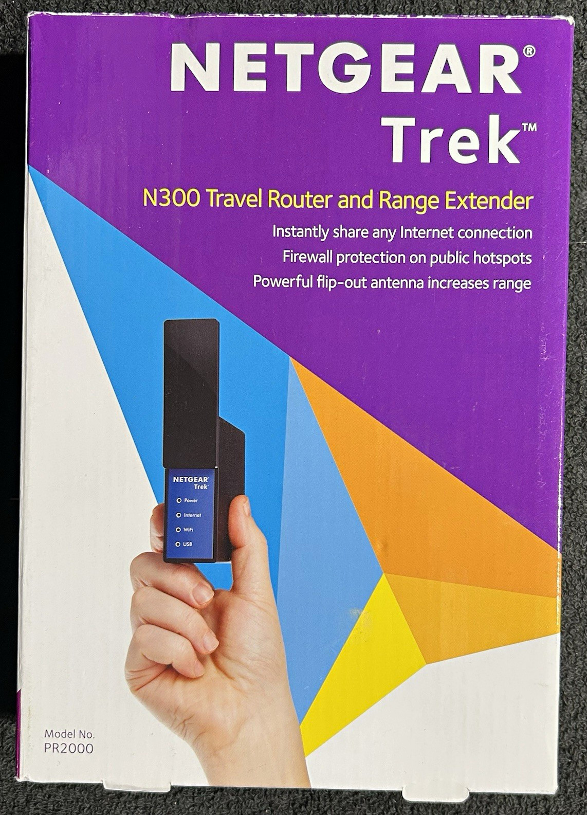 NETGEAR Trek N300 Travel Router Range Extender PR2000 Portable Wi-Fi New NIB