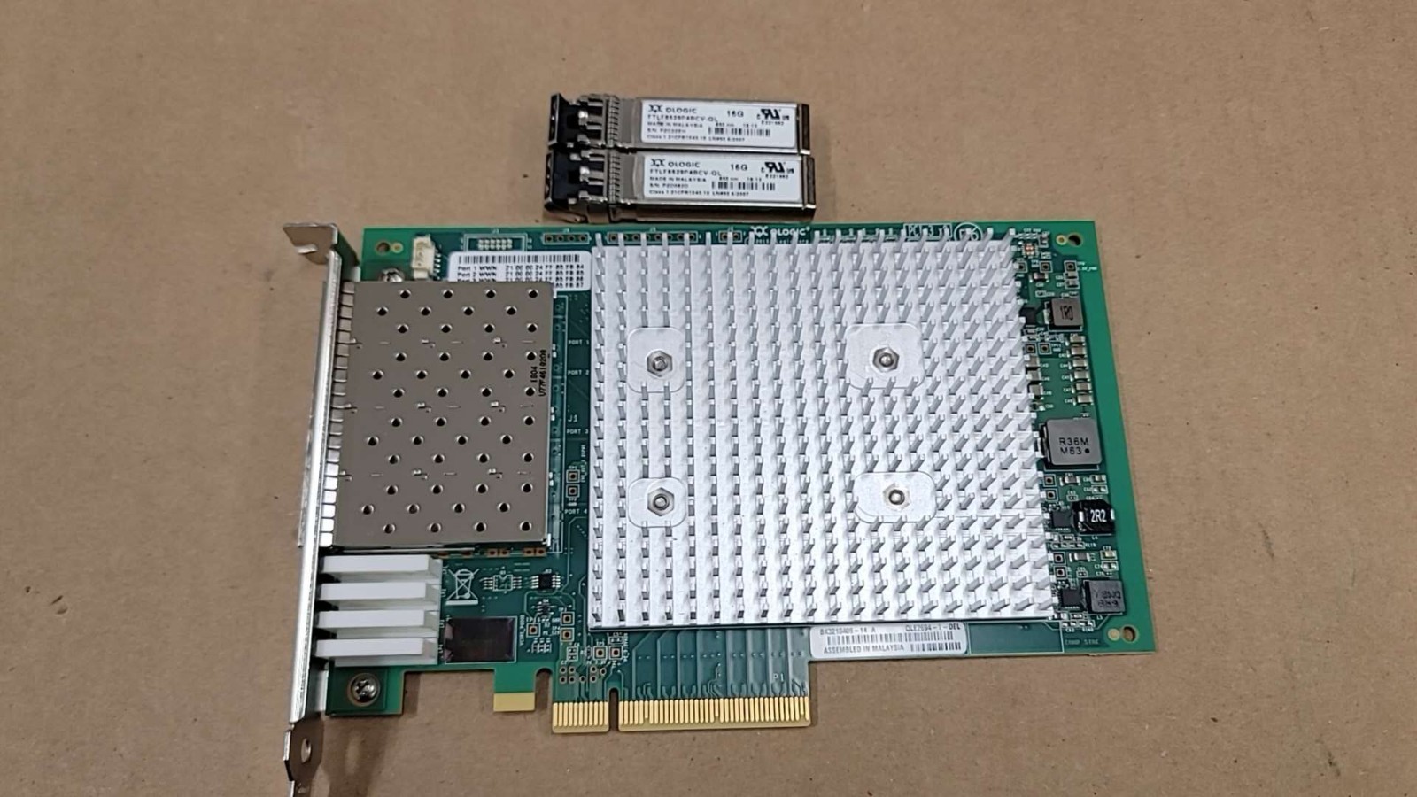 Dell QLogic QLE2694 Quad Port SFP 16GB/s High Profile Host Bus Adapter W1MVN