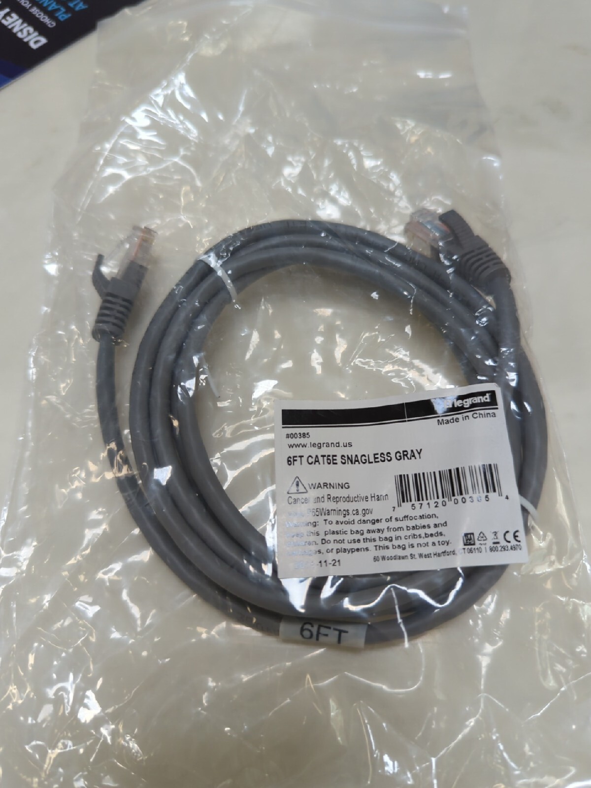 5 Pack of 6FT CAT5E (UTP) NETWORK  ETHERNET CABLE LEGRAND