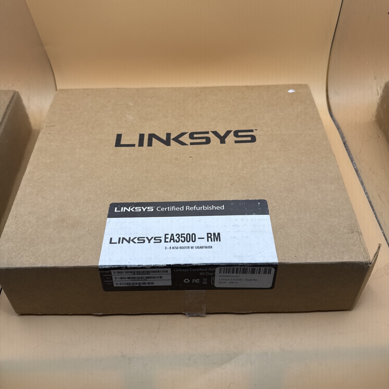 Linksys EA3500 Dual Band N750 Router with Gigabit and USB New Refurbished