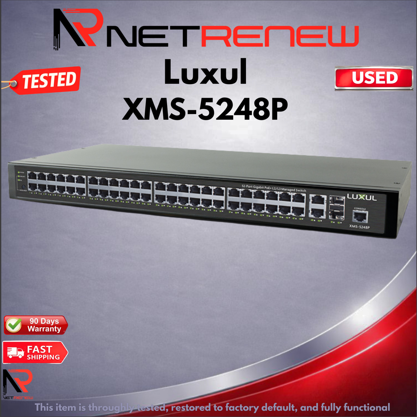Luxul XMS-5248P  PoE  52-Port Gigabit Managed Switch