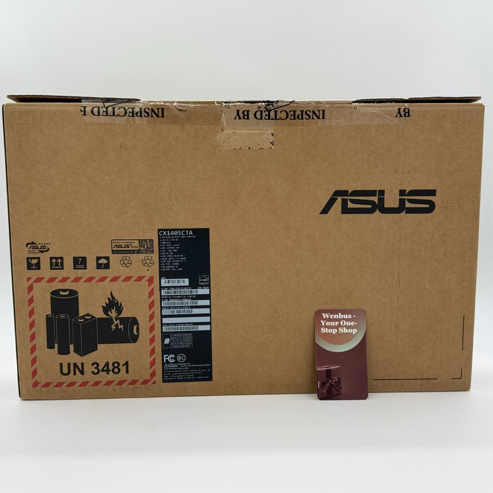 ASUS CX14 14" FHD Chromebook Plus Google AI Intel Core 3 N355 8GB 128GB