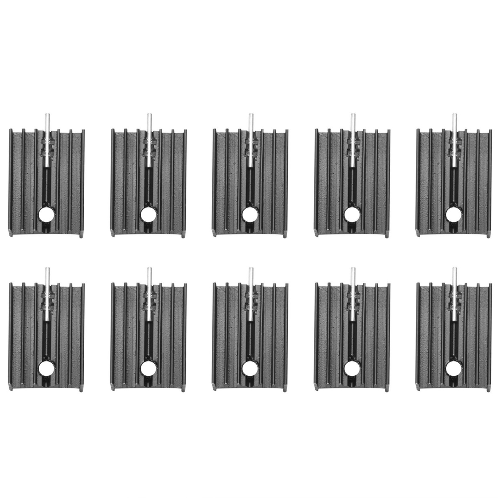 3X(10 Pcs 21x15x11mm Black Aluminum Heat Sink for TO-220 Mosfet Transistors1393