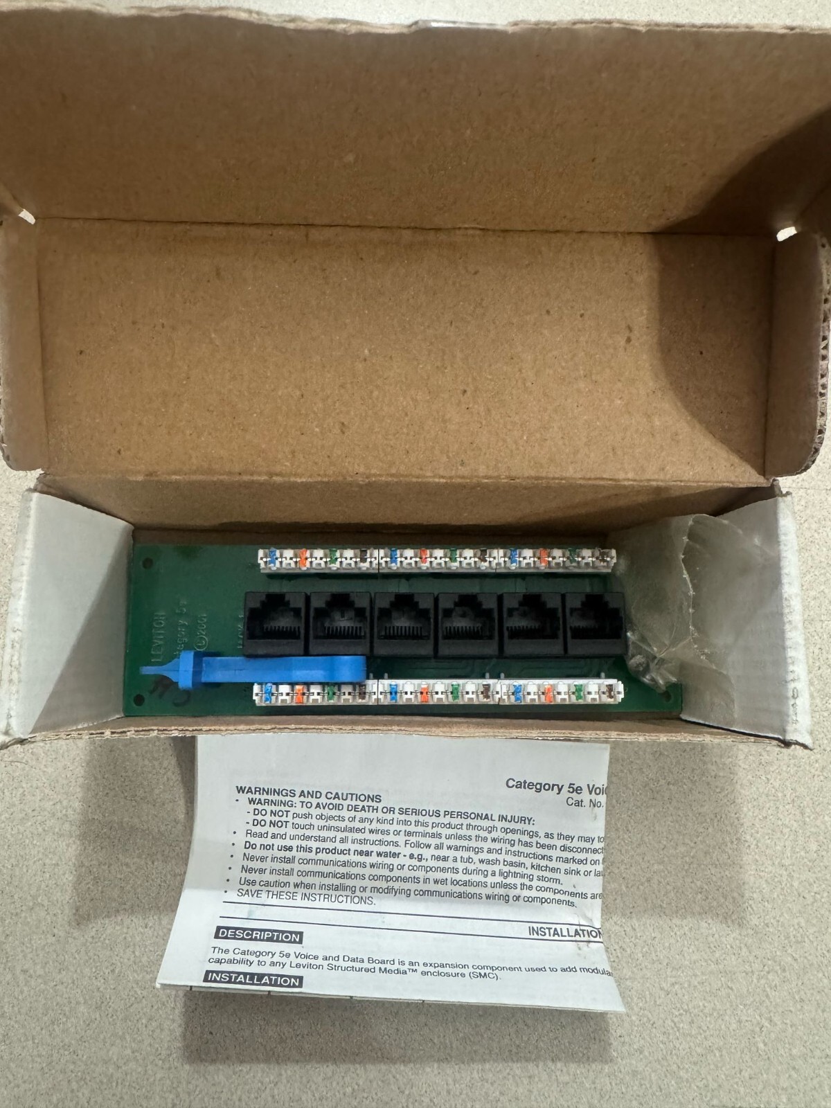 Leviton 47603-C5 Category 5E Voice and Data Expansion Board