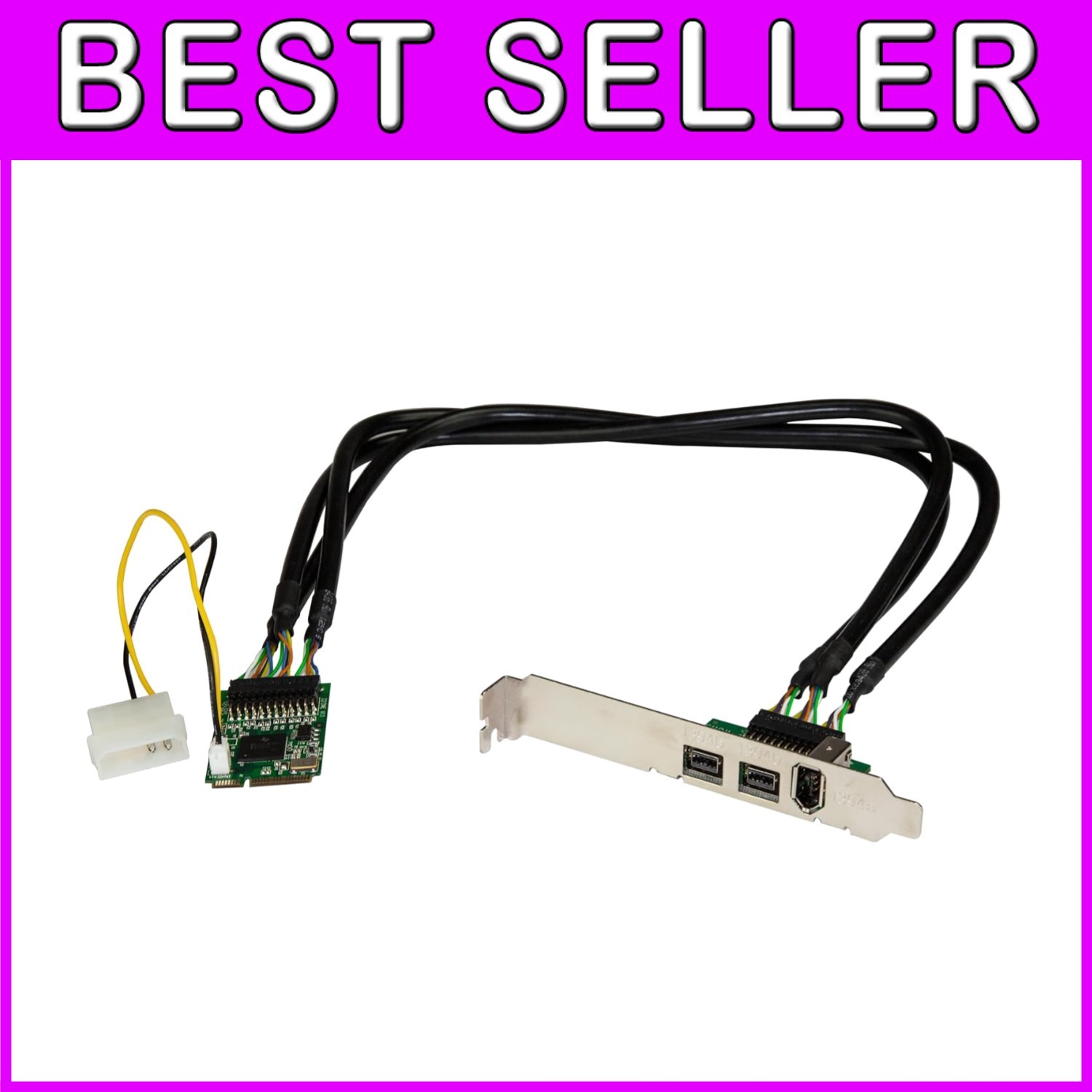 Mini PCIe FireWire Card - 2x FireWire 800, 1x FireWire 400