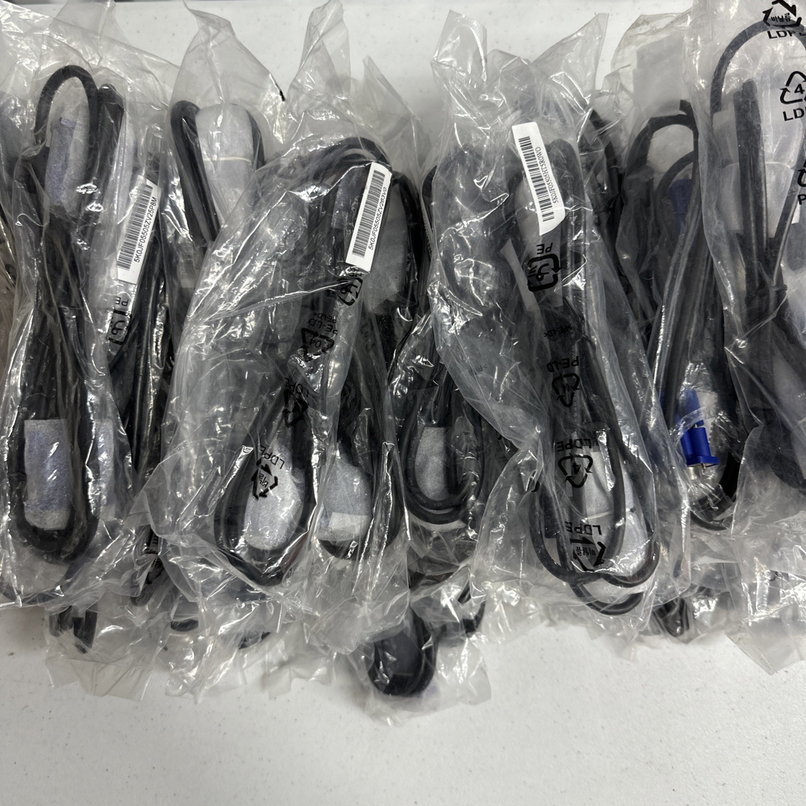 Lot Of 56 5' SVGA VGA Male x Male DB15 Video Monitor Cable for PC Computer