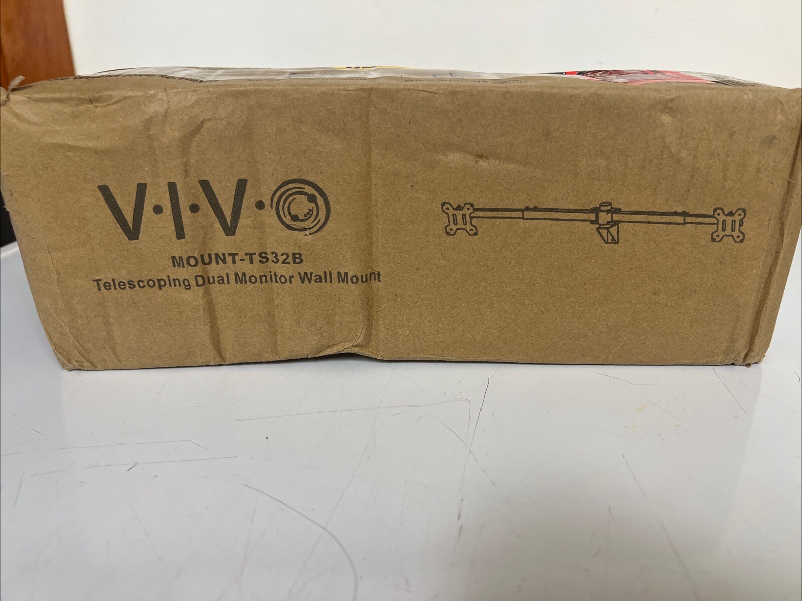 VIVO Steel Telescoping Flush Wall Mount for Dual 21" to 32" Monitors