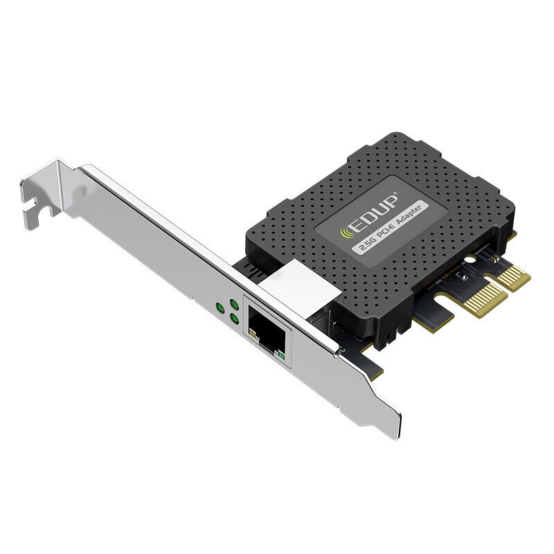 2.5GBps Desktop PC RJ45 Network Adapter Gigabit Ethernet LAN PCI-e X1 Bracket