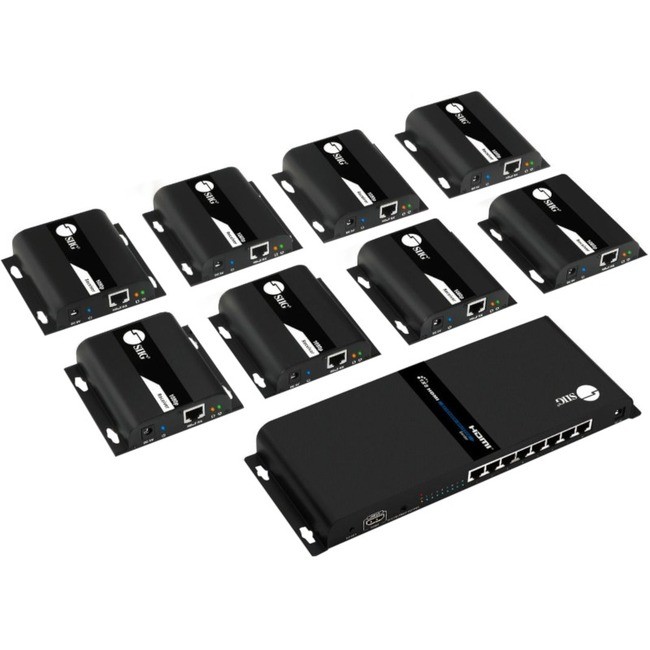 SIIG 1x8 1080p HDMI Splitter HDbitT over IP Extender Kit 120m CEH26W11S1