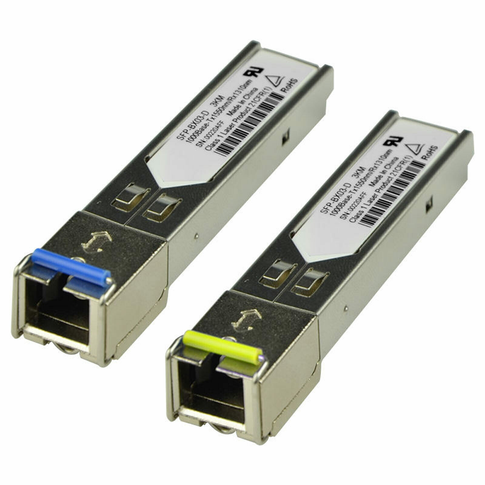 2Pcs SC Connector 3km 1.25GB/s SFP-BX03-D Tx1550nm/RX1310nm Transceiver Module b