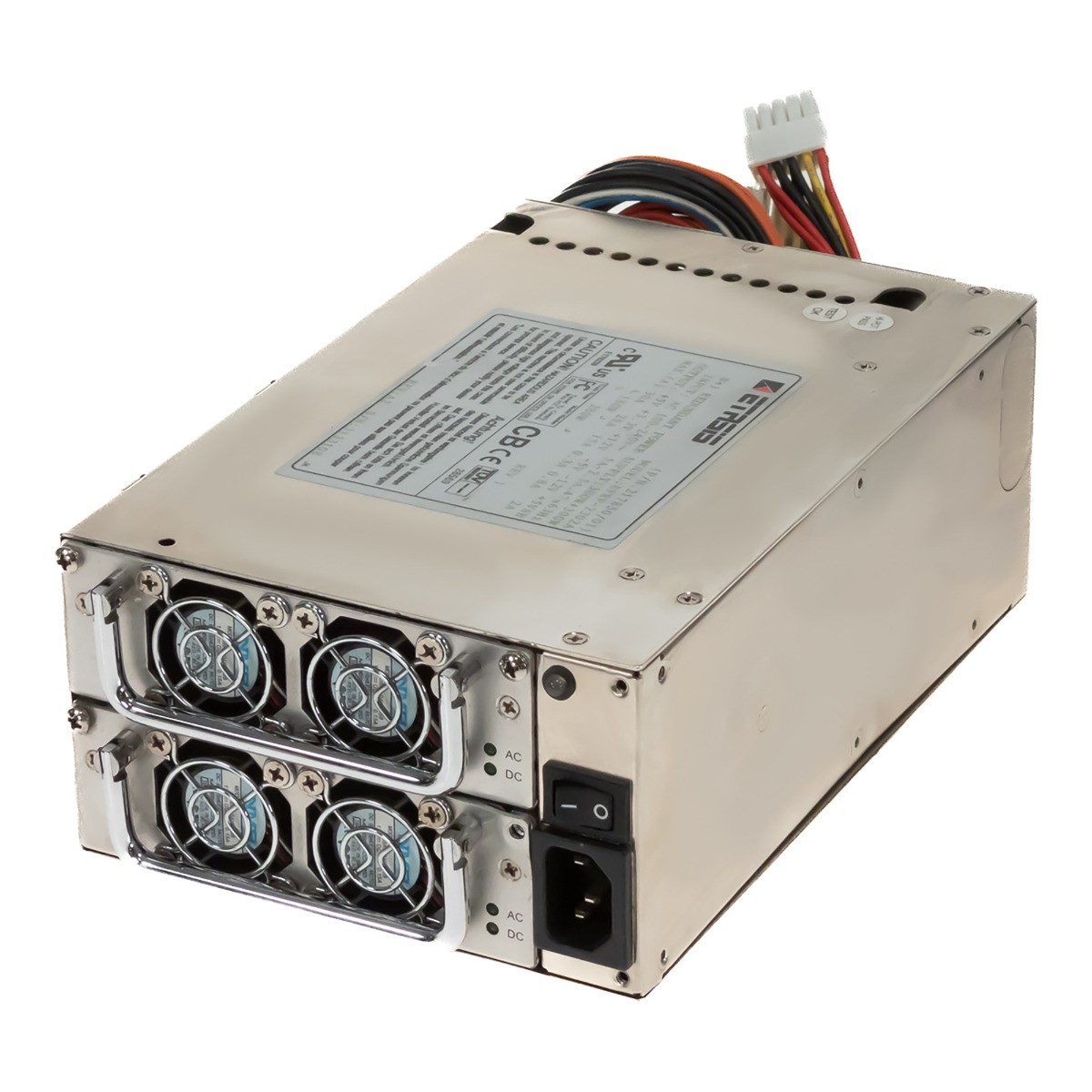 ETASIS EFRP-2302A 300W REDUNDANT POWER SUPPLY CAGE with 2x EFRP-302A HOT SWAP PSU