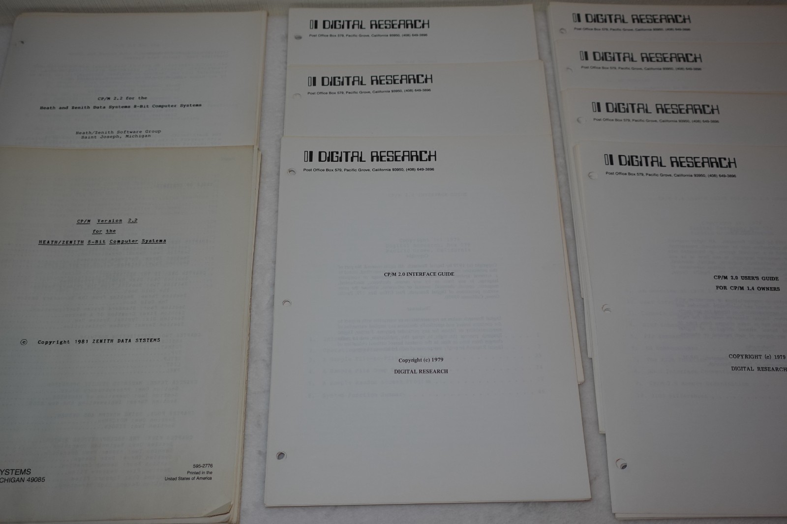 CP/M Version 2.2 Heath Zenith & Digital Research CP/M 2.0 Guides Publication Lot