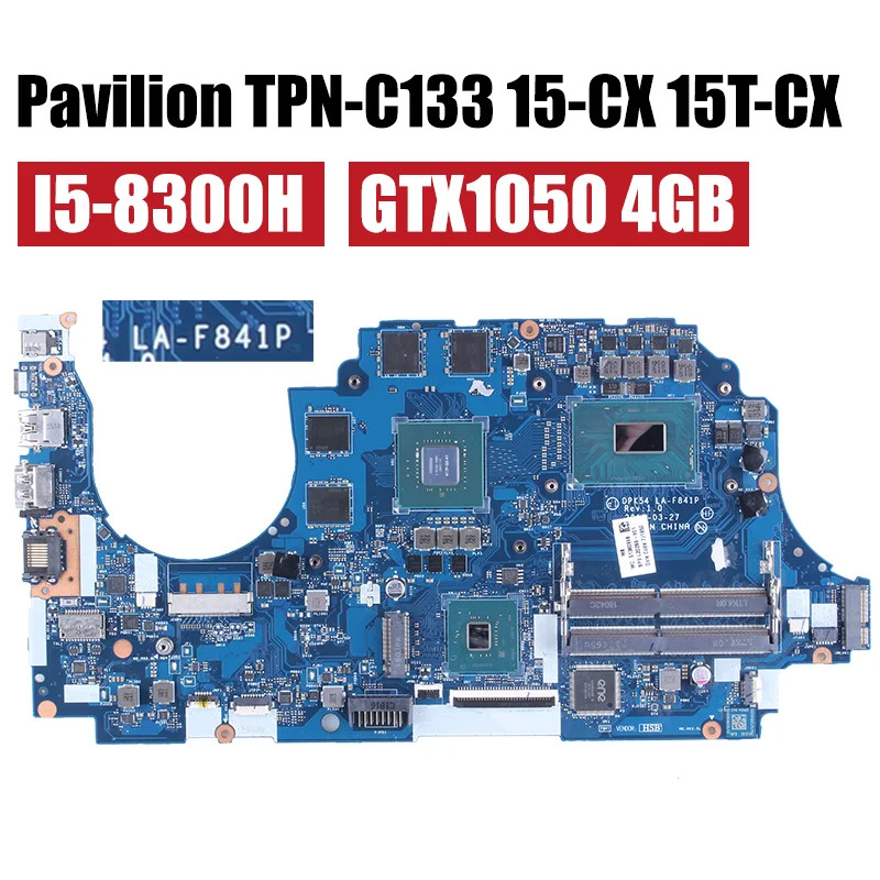 LA-F841P For HP Pavilion TPN-C133 15-CX  Motherboard i5 I7 GTX1050 GTX1050Ti