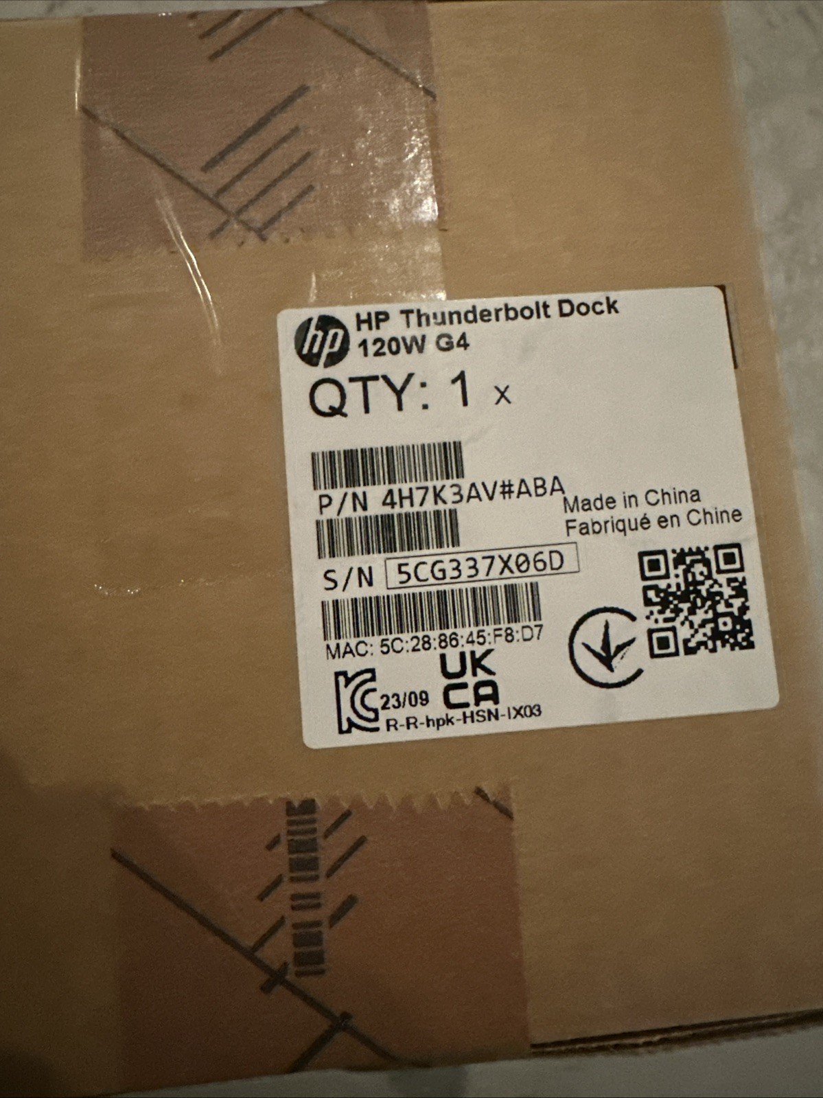 HP Thunderbolt Dock 120w G4 (4H7K3AV#ABA) - genuine oem