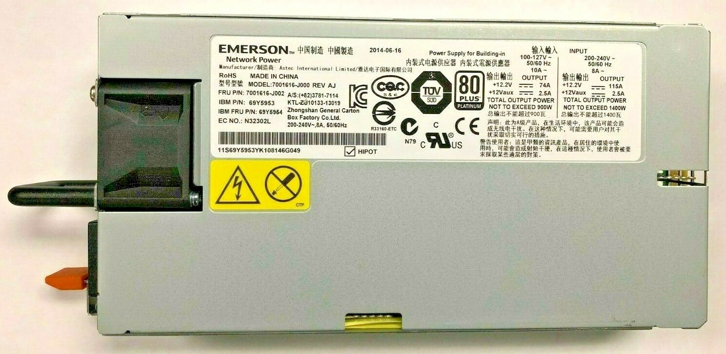 IBM 94Y8293 1400 WATT HE REDUNDANT POWER SUPPLY X 3850 X6 94Y8293
