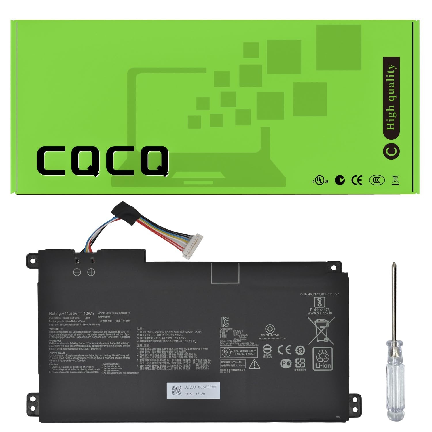 High-Capacity Replacement Battery for ASUS VivoBook 14 E410MA L410MA E510MA 11.5