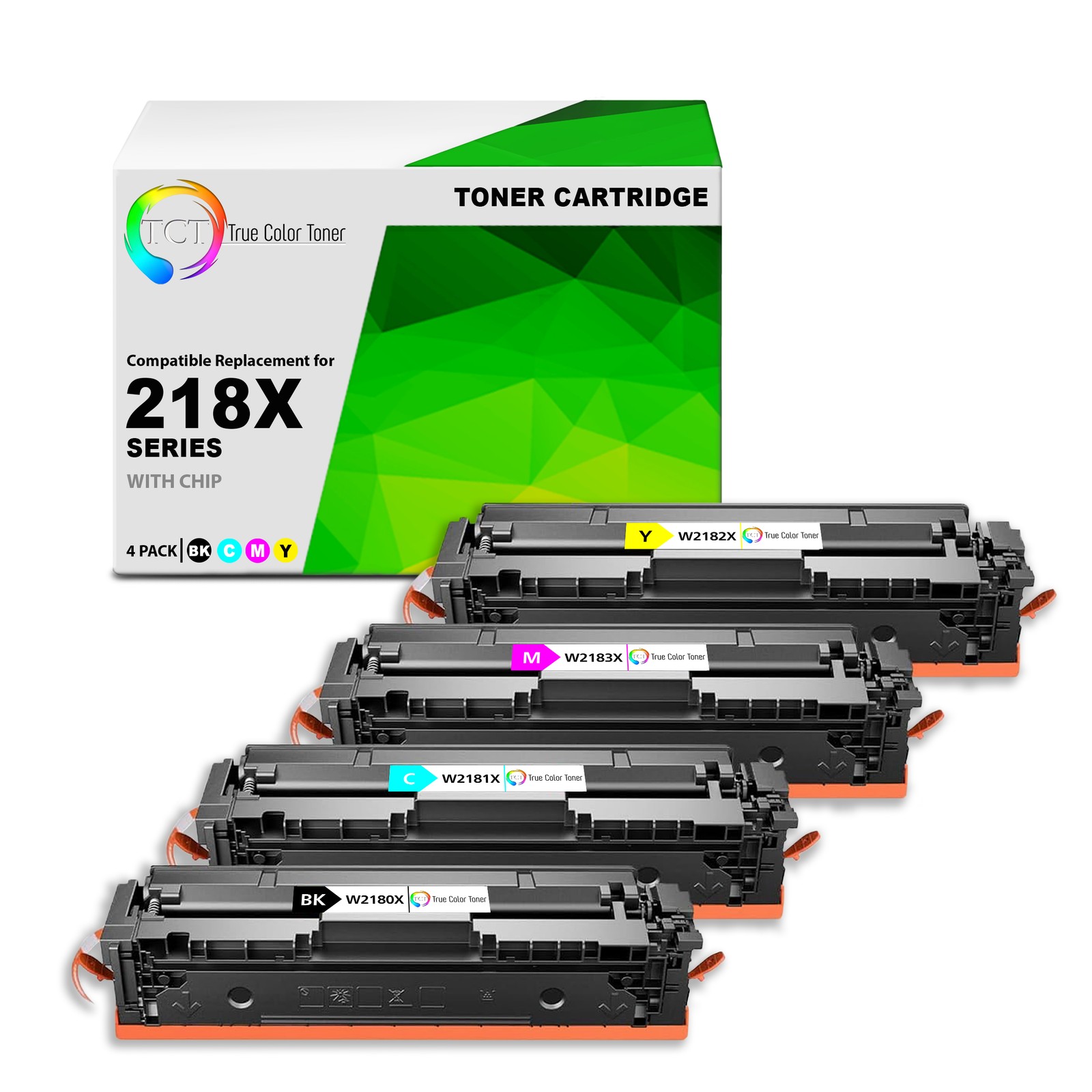 4 Pack TCT Prem 218X BCYM HY for Compatible HP LaserJet Pro 3201 Toner WITH