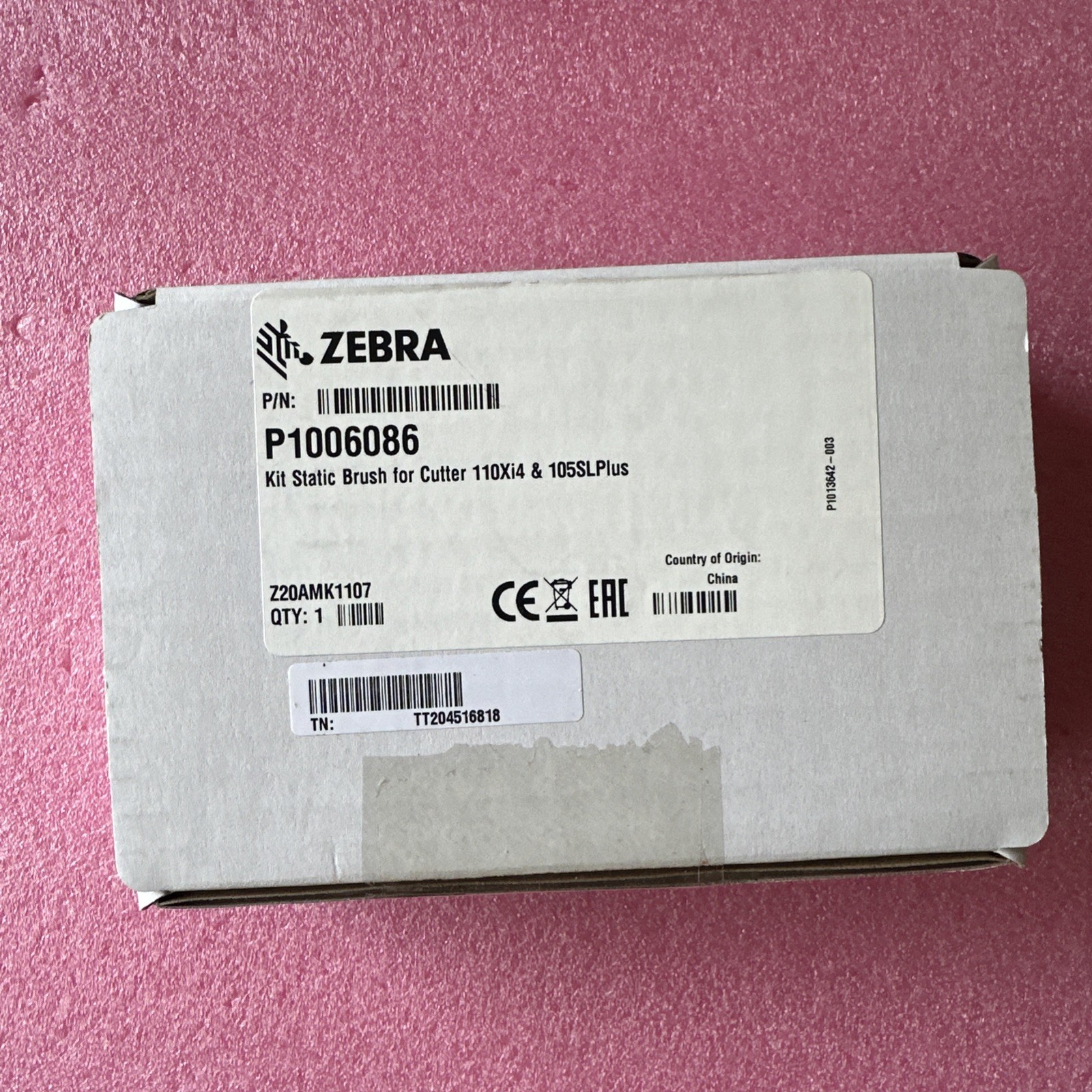 Brand NEW Genuine Zebra P1006086 Ribbon Strip Plate & Static Brush 140Xi4 105SL+