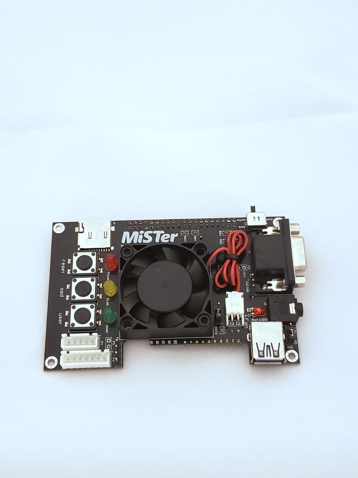 MiSTer FPGA Analog (Standard) IO Board V6.1 Black w/ Fan and Heat Sink