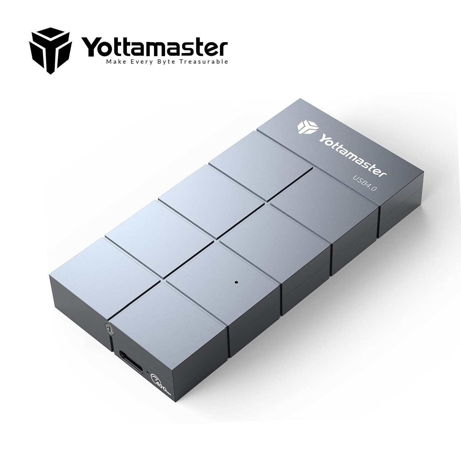 Yottamaster 40Gbps M.2 NVMe SSD Enclosure Type C USB 4 For Thunderbolt 3 4 M-Key
