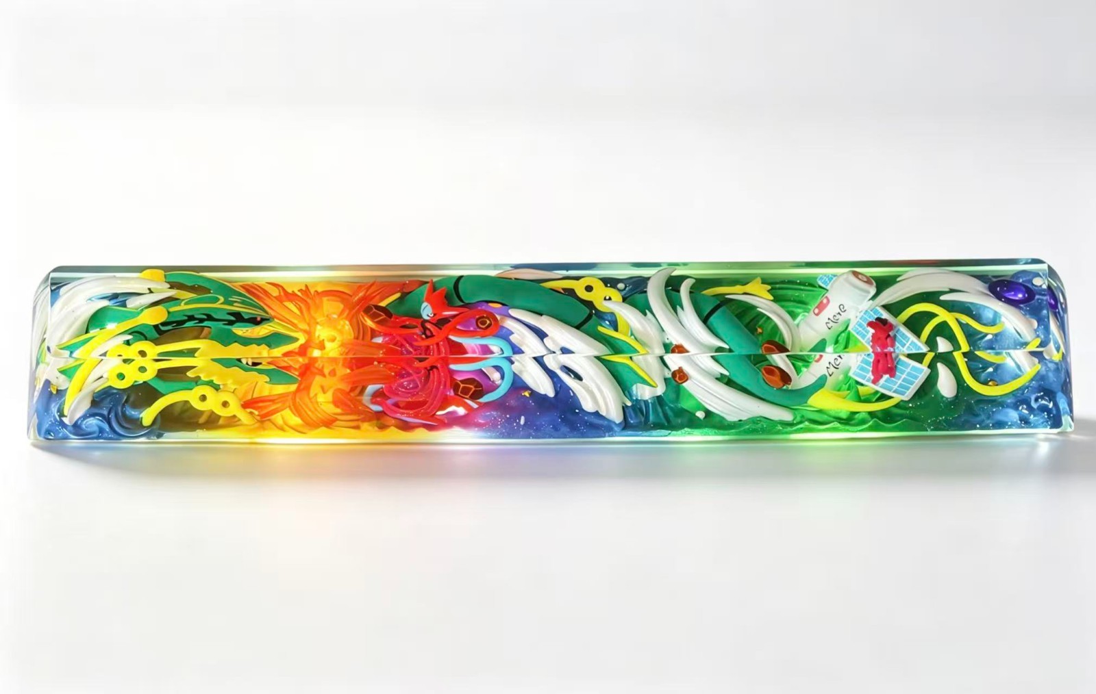 Pokemon keycap  Mega rayquaza spacebar | artisan resin keycaps
