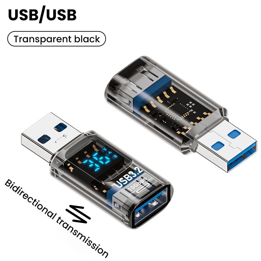 USB 3.2 USB-A to USB-C Adapter 10Gbps 60W Fast Charge Data Display Converter
