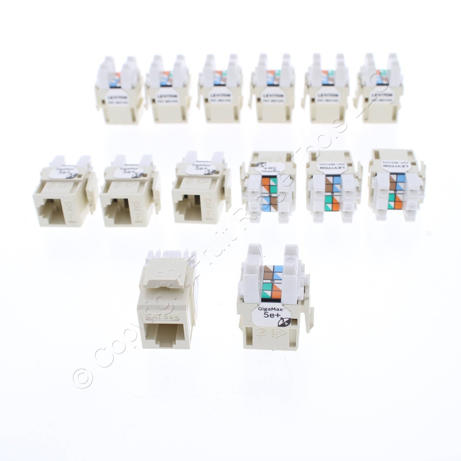 Leviton 5G110-RA5 Almond Quickport Cat 5e+ Jacks Cat5e RJ45 14-Pack