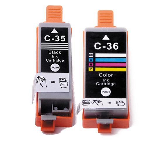 Color Ink w/ chip for use on Canon PGI-35 CLI-36 Pixma iP100 iP110 TR150 