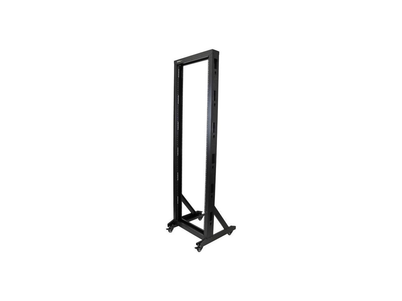 StarTech.com 2-Post Server Rack with Sturdy Steel Construction and Casters - 42U